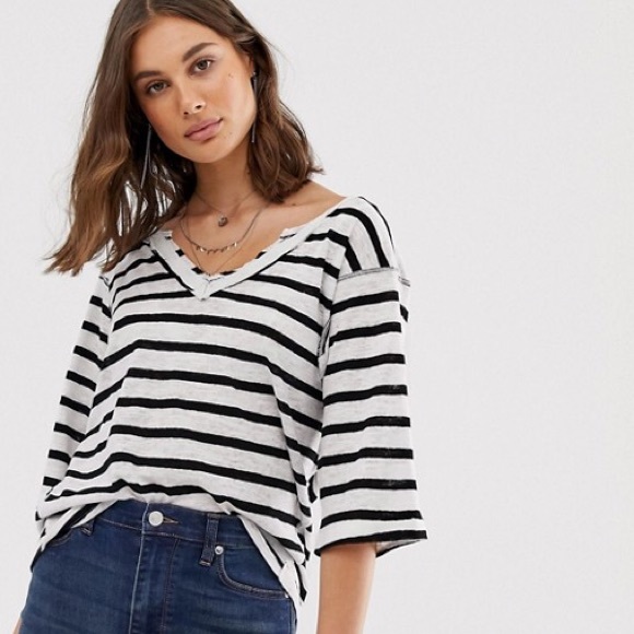 Free People Tops - Free People Head in the Clouds Striped Top NWT